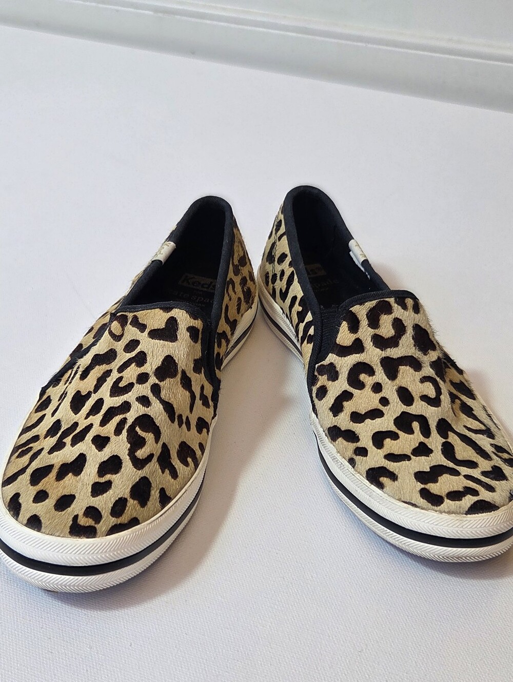 Keds x Kate Spade Calf Hair Leopard Slip On Sneakers Women's 6.5